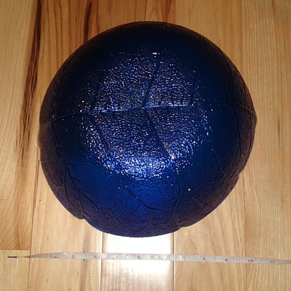Vintage Arcoroc France Aspen Cobalt Blue Glass Leaf Serving Bowl 10.5"